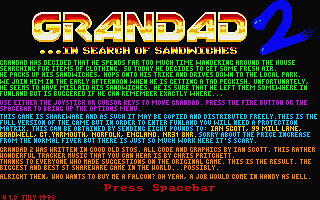 Grandad II - In Search of Sandwiches atari screenshot